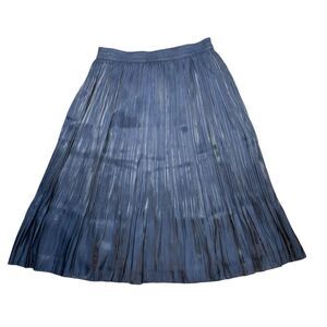 Ladies Donna Sorento Brand Pleated Navy Blue Midi Skirt Size‎ Medium